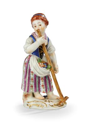 A Girl Gardener with Flowers and Rake, Meissen 1973, - Štýrska Sbírka I