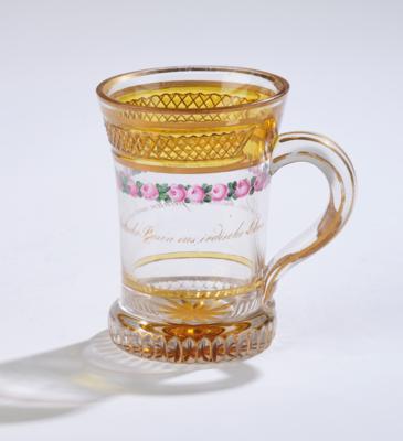 A Handled Beaker "Ehret die Frauen", Anton Kothgasser, Vienna c. 1820, - Štýrska Sbírka I