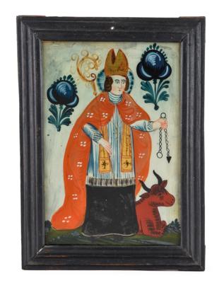 A Reverse Glass Painting, Saint Leonhard, - A Styrian Collection I
