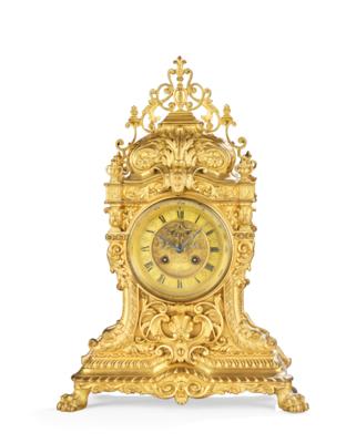 A Historicist Bronze Pendulum, "hy. Marc, Paris", - Una Collezione dalla Stiria I
