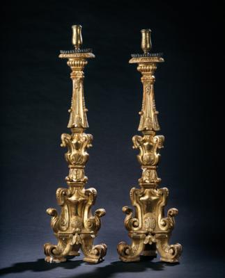 A Pair of Altar Candlesticks, - Štýrska Sbírka I