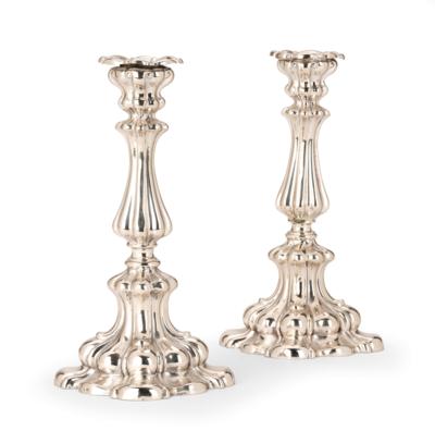 A Pair of Candleholders from Milan, - Una Collezione dalla Stiria I