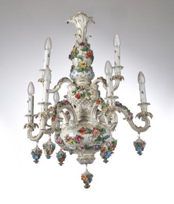 A Porcelain Chandelier, Saxon Porcelain Manufactory Dresden, - A Styrian Collection I