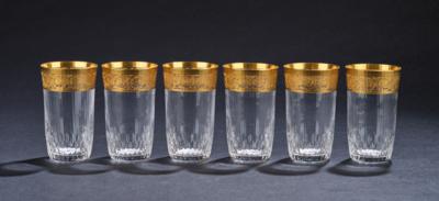 6 Water Glasses, “Thistle” Model, by Saint-Louis, - Una Collezione dalla Stiria I