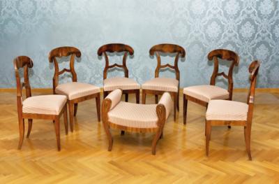 A Set of 6 Biedermeier Chairs, - Štýrska Sbírka I