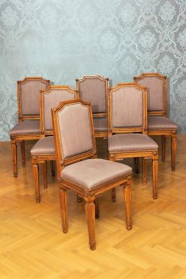 A Set of 6 Provincial Josephinian Chairs, - Štýrska Sbírka I