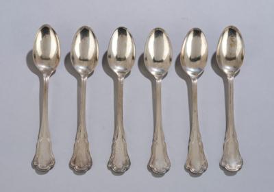 6 Viennese Tea Spoons by Mayerhofer & Klinkosch, - Štýrska Sbírka II