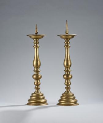 A Pair of Baroque Candleholders, - Štýrska Sbírka II