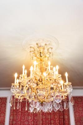 A Glass Chandelier in Crown Shape, - Vídeňská Sbírka