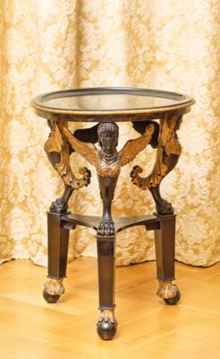 A Small Round Side Table in Empire Style, - Una Collezione Viennese