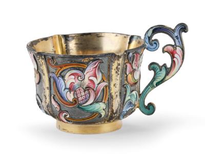 Moskauer Cloisonné - Wodkabecher, - Eine Wiener Sammlung