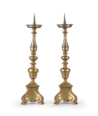A Pair of Baroque Altar Candlesticks, - A Viennese Collection