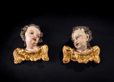A Pair of Baroque Angels’ Heads, - Una Collezione Viennese
