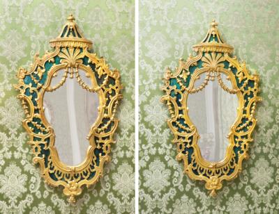 A Pair of Decorative Wall Mirrors in Louis XV Style, - A Viennese Collection