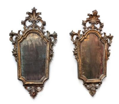 A Pair of Baroque Wall Mirrors from Italy, - Una Collezione Viennese