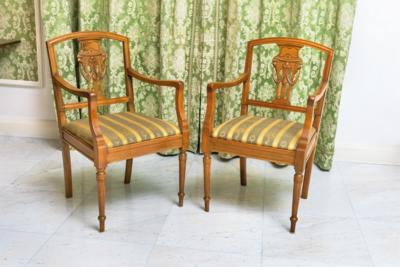 A Pair of Neo-Classical Armchairs, - Una Collezione Viennese