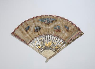 A Folding Fan, Germany, c. 1760/70, - Mobili e anitiquariato, vetri e porcellane