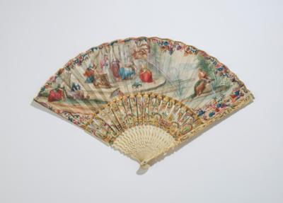 A Folding Fan, France or Netherlands, c. 1740/50, - Nábytek, starožitnosti, sklo a porcelán