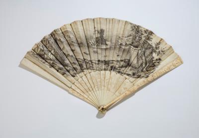 A Folding Fan, Mid-18th Century, - Nábytek, starožitnosti, sklo a porcelán