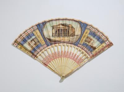 A Folding Fan “Pantheon”, c. 1780, - Mobili e anitiquariato, vetri e porcellane