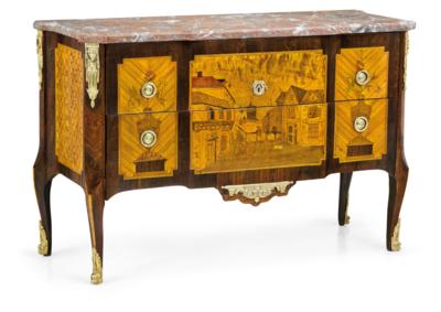 A French Transition-Period Chest of Drawers, - Furniture, Works of Art, Glass & Porcelain