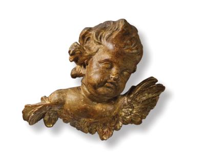 A Large Baroque Angel’s Head, - Mobili e anitiquariato, vetri e porcellane