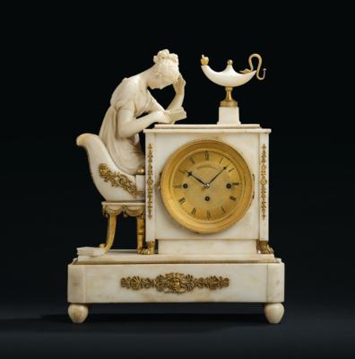 A Marble Mantel Clock “The Reader”, - Furniture, Works of Art, Glass & Porcelain