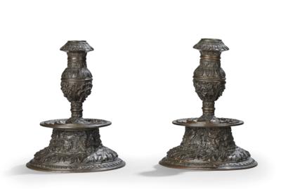 A Pair of Northern Italian Renaissance Candleholders, - Nábytek, starožitnosti, sklo a porcelán