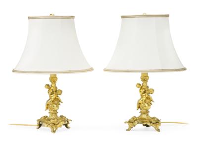 A Pair of Table Lamps, - Nábytek, starožitnosti, sklo a porcelán
