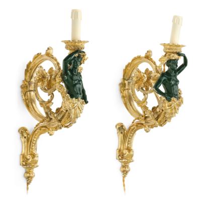 A Pair of Wall Appliques, - Furniture, Works of Art, Glass & Porcelain