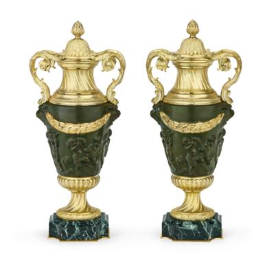 A Pair of Ornamental Vases, - Furniture, Works of Art, Glass & Porcelain
