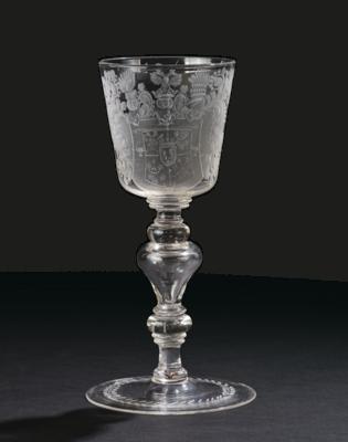 A Goblet with Coat of Arms, Nuremberg c. 1700, - Furniture, Works of Art, Glass & Porcelain