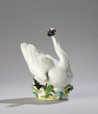 A Swan, Meissen c. 1750, - Furniture, Works of Art, Glass & Porcelain