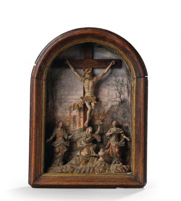 Workshop of Johann Franz Schwanthaler (Ried i. I. 1683 - 1762), Crucifixion Group, - Nábytek, starožitnosti, sklo a porcelán