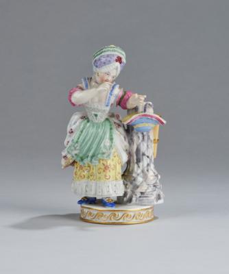 Dame an Säule, Kaiserliche Manufaktur, Wien 1844, - Eine Wiener Sammlung II