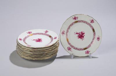Herend - 10 Dessert Plates diameter 17.5 cm, - A Viennese Collection II