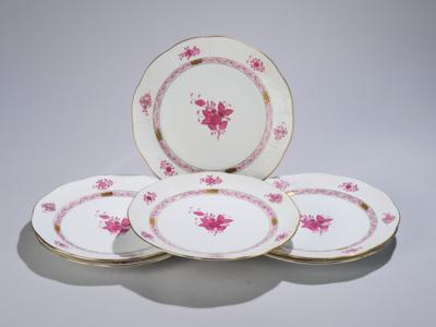Herend - 6 Dinner Plates diameter 25.5 cm, - A Viennese Collection II