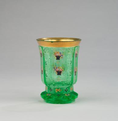 A Uranium Glass Beaker, Bohemia c. 1840, - Vídeňská Sbírka II