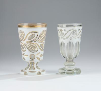 2 Footed Beakers, Bohemia c. 1850/60, - Una Collezione Viennese III