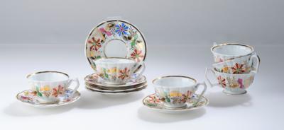 6 Cups with Saucers, Thun, Klösterle, Mid-19th Century - A Viennese Collection III