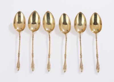 6 Viennese Mocha Spoons, - A Viennese Collection III