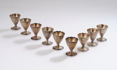 9 Viennese Egg Cups, - Una Collezione Viennese III