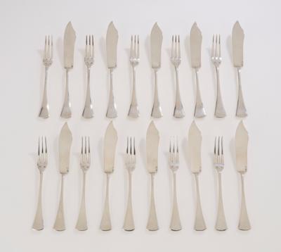 A Fish Cutlery Set for 11 Persons, - Vídeňská Sbírka III