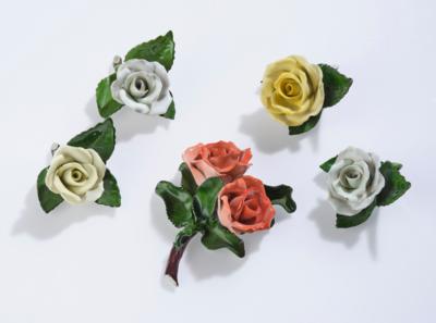 Herend - 5 Table Roses, - A Viennese Collection III