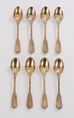 J. C. Klinkosch - 8 Viennese Mocha Spoons, - A Viennese Collection III