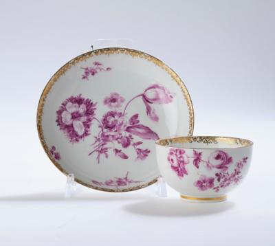 Koppchen mit Untertasse, Meissen um 1750/60, - Eine Wiener Sammlung III - Vitrinenstücke, Silber, Asiatika