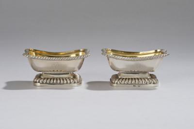 Paar oberitalienische Beidermeier Gewürzschälchen, - Eine Wiener Sammlung III - Vitrinenstücke, Silber, Asiatika