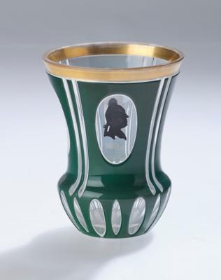 A Silhouette Portrait Beaker, 20th Century, - Una Collezione Viennese III