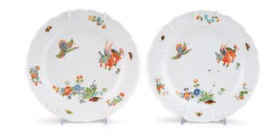 2 Plates with Ch’i-lin Decoration, Meissen c. 1735–40, - Nábytek, starožitnosti, sklo a porcelán