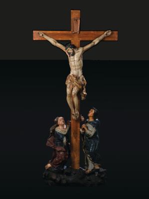 Barocke Kreuzigungsgruppe, - Möbel, Antiquitäten, Glas & Porzellan
